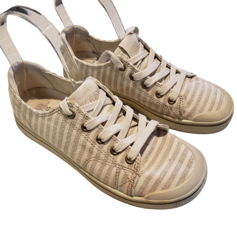 Keen Elsa IV Canvas Lifestyle Sneakers Beige Striped Women’s US Size 6